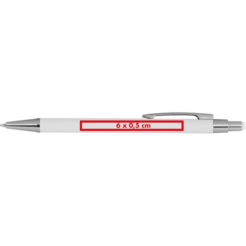 Metal ballpen with rubber coating and touch function
