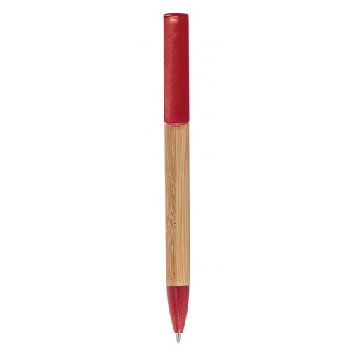 STYLO Á BILLE EN BAMBOO PIÈCES EN ROUGE STYLO Á BILLE EN BAMBOO PIÈCES EN ROUGE