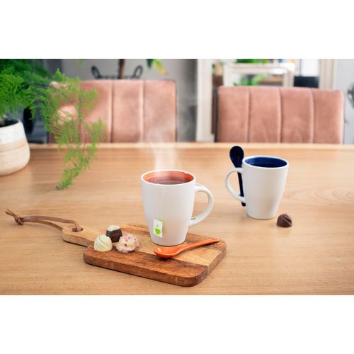 Ceramic mug with spoon Eduardo