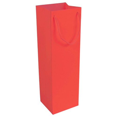 157 g/m2 matte laminated paper bottle shopping bag with gusset and bottom reinforcement 157 g/m2 matte laminated paper bottle shopping bag with gusset and bottom reinforcement