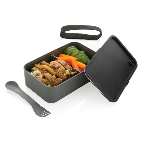 GRS recycled PP lunch box with spork GRS recycled PP lunch box with spork