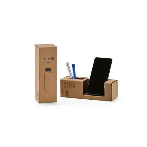 Indus Trinkflasche aus Borosilikatglas mit Bambusdeckel, 510 ml