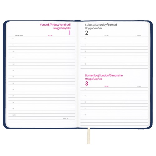 2026 daily planner with hard PU cover