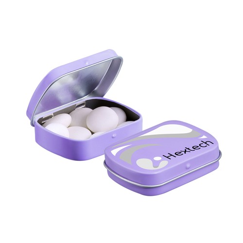 Mini scharnierblikje met Mentos mints Mini scharnierblikje met Mentos mints