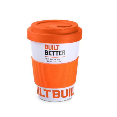 Beker Coffee2go Lock 350ml oranje