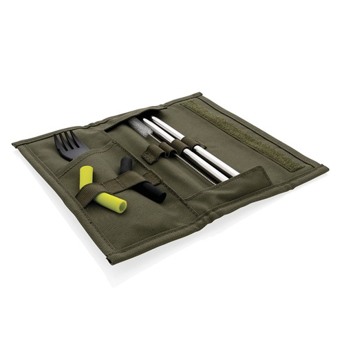 Tierra 2pcs straw and cutlery set in pouch Tierra 2pcs straw and cutlery set in pouch
