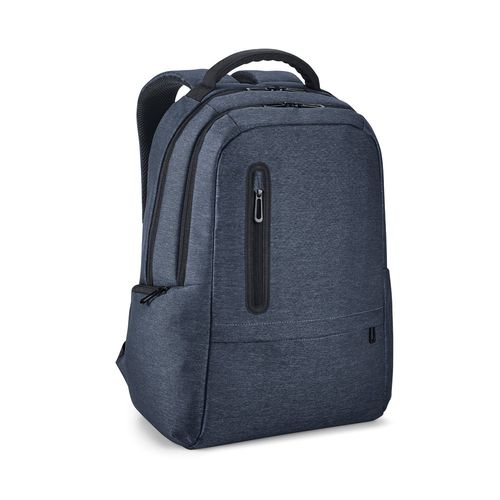 RE-BOSTON. 2Tone recycled nylon waterproof laptop backpack with 210D recycled polyester compartment