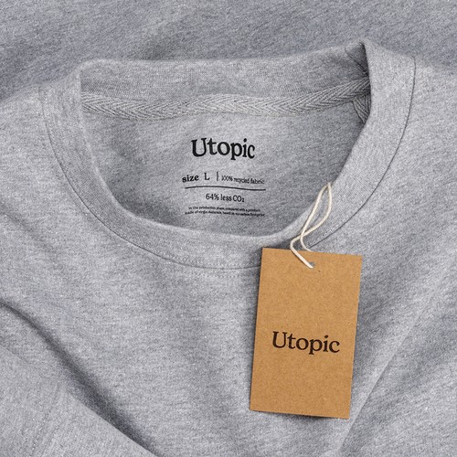 Sweatshirt mit Rundhalsausschnitt 100% regeneriertes Gewebe
