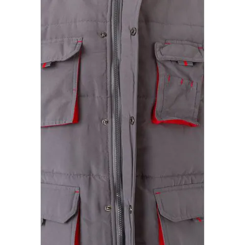 VL NERGAL. Padded vest, two-tone, multi-pocket (120g/m²), in polyester (100%)