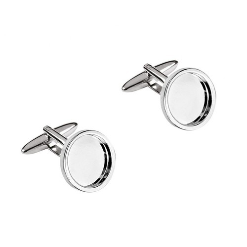 ROUND CUFFLINKS RECESSED 16 mm