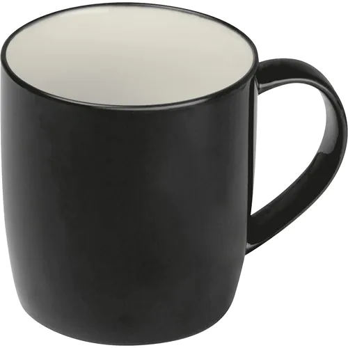 Porcelain cup, white inside and coloured outside