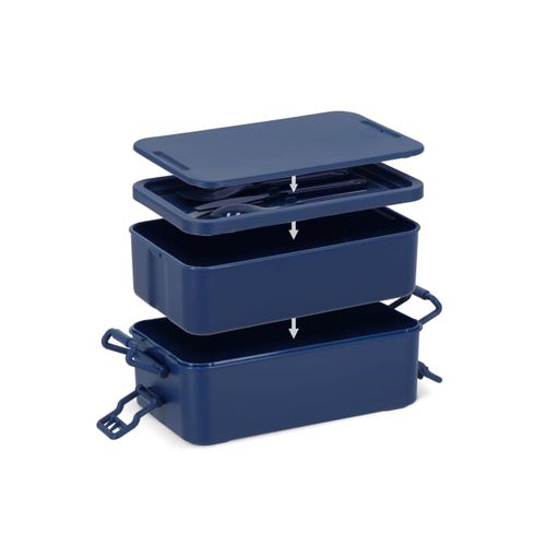 Double layer Lunch Box with Cutlery