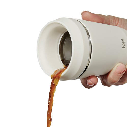 Topl Recycled Staal To Go beker gepatenteerd 360 Lid 235ml Topl Recycled Staal To Go beker gepatenteerd 360 Lid 235ml