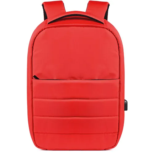 300D RPET ANTI-THEFT RPET RUCKSACK WITH USB CHARGE PORT