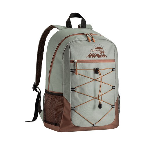 600D polyester 4-pocket backpack (two mesh side pockets). Padded straps and back 600D polyester 4-pocket backpack (two mesh side pockets). Padded straps and back