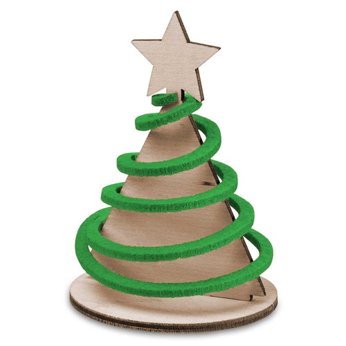 Felt Christmas-card - tree with spiral felt 4/0-c Felt Christmas-card - tree with spiral felt 4/0-c