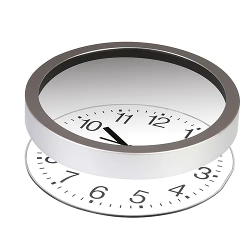 HORLOGE MURALE EN PLASTIQUE ET VERRE