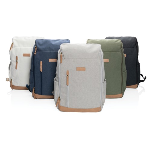 Impact AWARE™ 16 oz. recycled canvas 15" laptop backpack Impact AWARE™ 16 oz. recycled canvas 15" laptop backpack