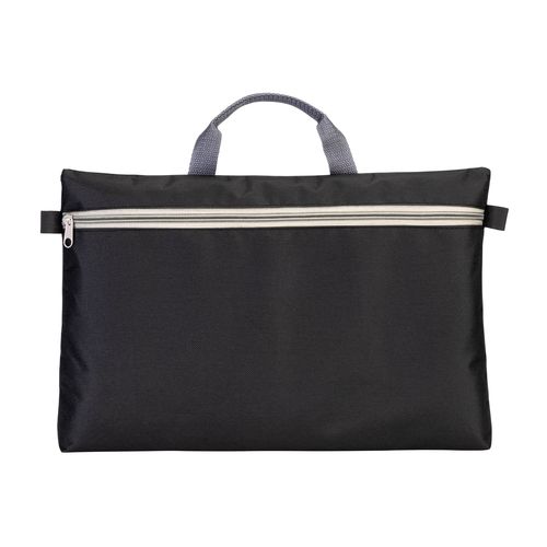 600d polyester document folder, with handle and zipper closure