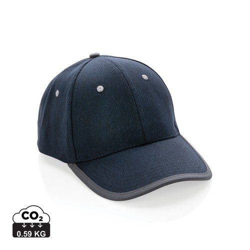 Casquette contraste 6 panneaux coton recyclé Impact AWARE™ Casquette contraste 6 panneaux coton recyclé Impact AWARE™