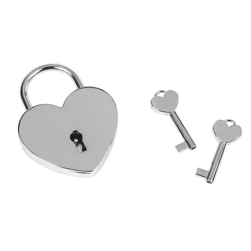 SILVER HEART PADLOCK