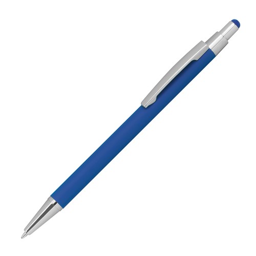 Metal ballpen with rubber coating and touch function Metal ballpen with rubber coating and touch function
