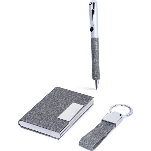 METAL AND RPET WRITING SET IN GIFT BOX