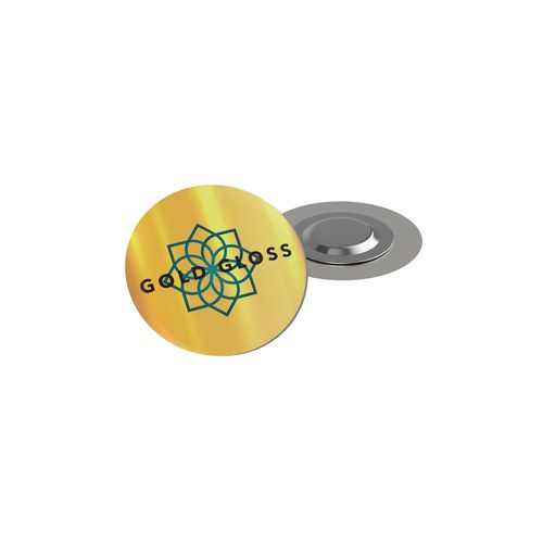 Badge Megan Metal, Round, 40 mm, Magnet, Doming in full color
