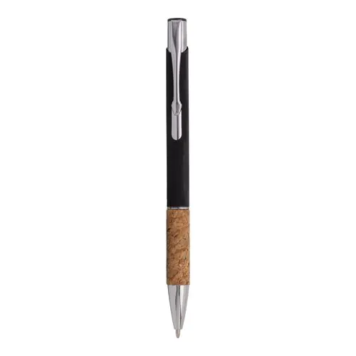 Rubberized alluminium snap pen, cork grip and chrome-plated details Rubberized alluminium snap pen, cork grip and chrome-plated details