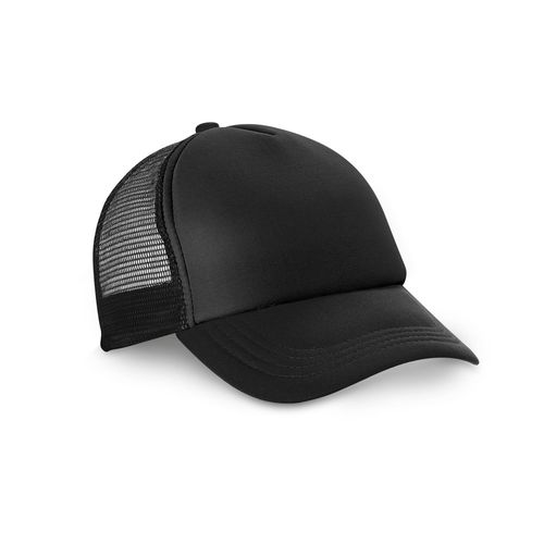 NICOLA BK. Casquette en polyester et maille (150 g/m²) NICOLA BK. Casquette en polyester et maille (150 g/m²)