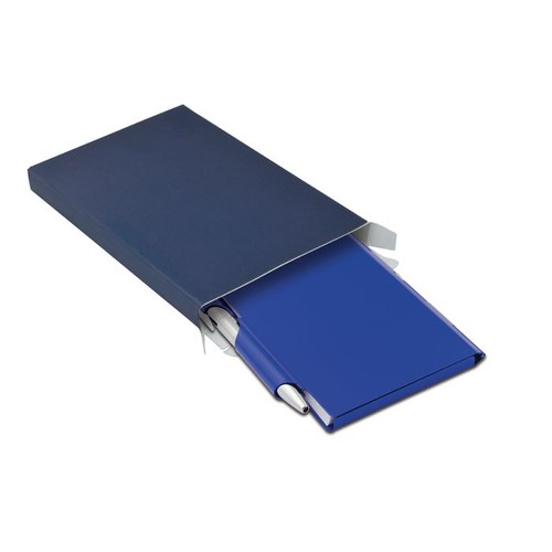 BLOC-NOTES DE POCHE ALUMINIUM BLEU
