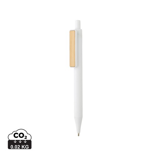 Stylo en ABS recyclé GRS avec clip en bambou Stylo en ABS recyclé GRS avec clip en bambou