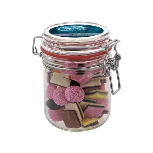 Weckpotje 0,4 liter, gevuld met snoep Weckpotje 0,4 liter, gevuld met snoep
