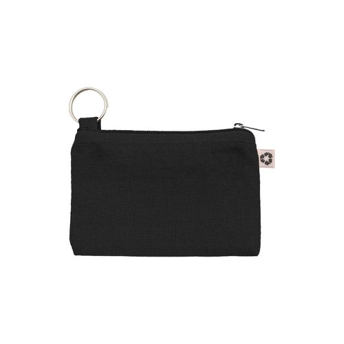 Pouch in recycled cotton 220 g/m2 with removable internal keyring