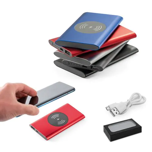 CASSINI. Powerbank 4'000 mAh mit 5W wireless Ladegerät aus Recyceltes Aluminium (100 % rAL) CASSINI. Powerbank 4'000 mAh mit 5W wireless Ladegerät aus Recyceltes Aluminium (100 % rAL)