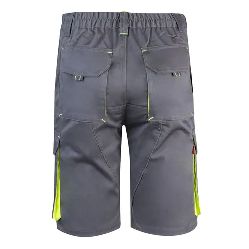 VL HEMERA. Two-tone, multi-pocket stretch Bermuda shorts (240g/m²), in cotton (46%), EME (38%) and polyester (16%)