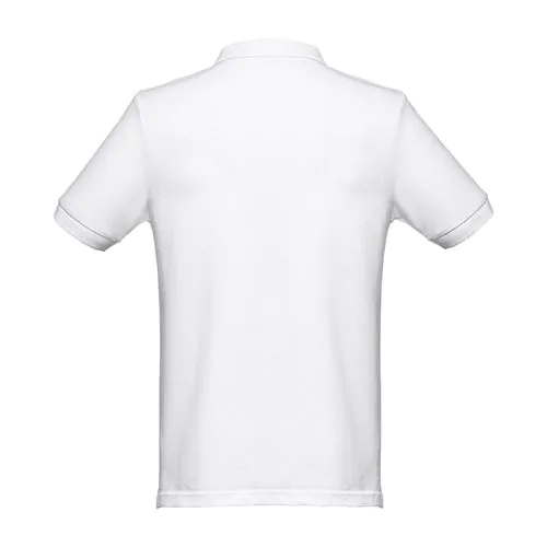 THC MONACO WH. Polo da uomo a maniche corte in cotone cardato THC MONACO WH. Polo da uomo a maniche corte in cotone cardato