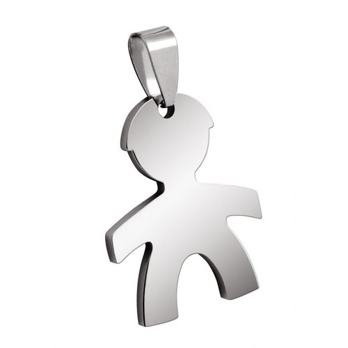 PENDANT STEEL LITTLE BOY 22x28mm