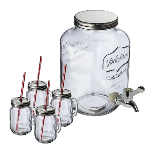 Glass dispenser with 4 jugs Braga Glass dispenser with 4 jugs Braga
