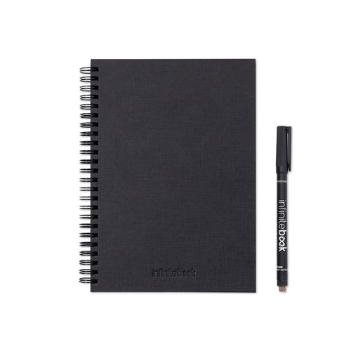 STARTER KIT INFINITEBOOK A5 PLANNER TEXTURE. Kit comprising "Infinitebook" with hard cover, 1 cleaning kit, 1 marker and 1 ballpoint holder STARTER KIT INFINITEBOOK A5 PLANNER TEXTURE. Kit comprising "Infinitebook" with hard cover, 1 cleaning kit, 1 marker and 1 ballpoint holder