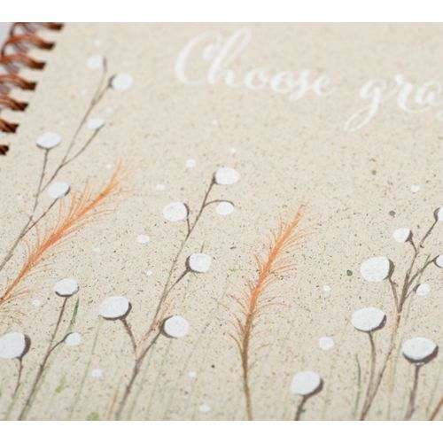 Blocco appunti in copertina morbida a spirale GRASS