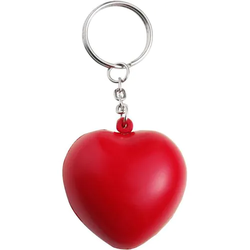 Antistress cuore con portachiavi, in PU Lilou