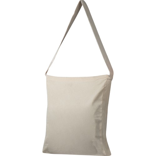 Borsa in cotone con manico in tessuto e piega inferiore Borsa in cotone con manico in tessuto e piega inferiore