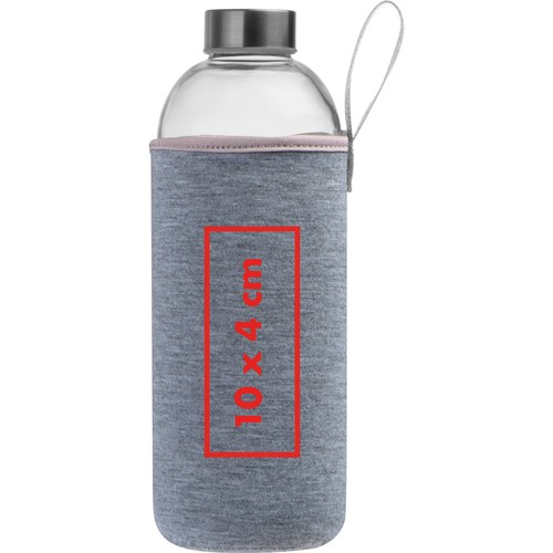 1000 ml glass bottle with neoprene sleeve