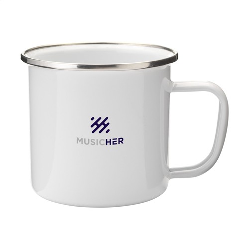 Retro Silver Enamel Mug 350 ml Retro Silver Enamel Mug 350 ml