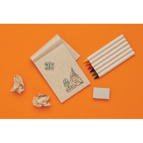 Micki GRS infinity 6pc colouring pencil set with notepad