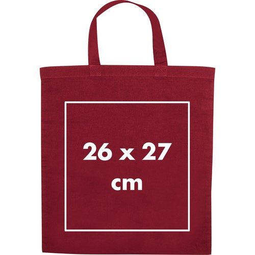 Cotton bag with short handles