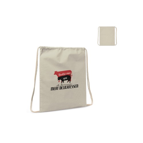 Bolsa con cordón de algodón  OEKO-TEX® 140g/m² 35x45cm