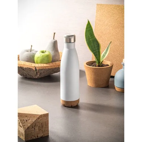 SOLBERG. Thermos 560mL en acier inox avec base en liège SOLBERG. Thermos 560mL en acier inox avec base en liège