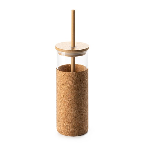 Glass tumbler with cork and bamboo Colognola Glass tumbler with cork and bamboo Colognola